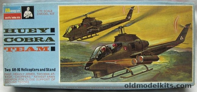 Monogram 1/72 AH-1G Huey Cobra Team - Blue Box Issue, PA191-150 plastic model kit
